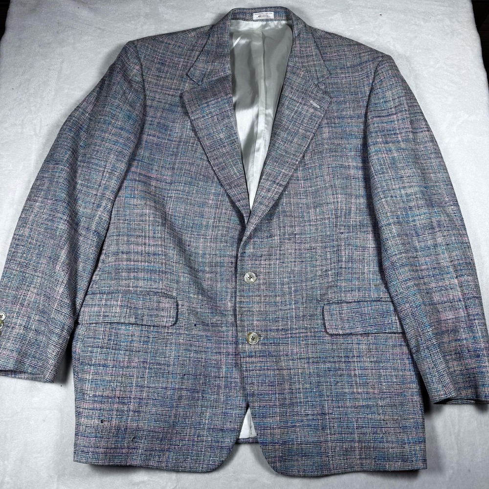 Mulberry-Tone Herringbone Sport Coat Blazer